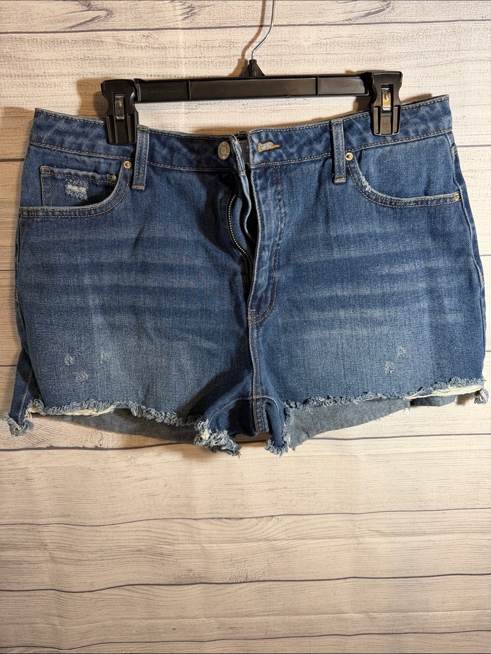 Time and Tru Distressed Blue Denim Cutoff Shorts